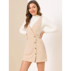 Allegra K Women's Corduroy Mini V Neck Vintage A-Line Bib Overall Pinafore Skirts 15 Allegra K Women's Corduroy Mini V Neck Vintage A-Line Bib Overall Pinafore Skirts -Agnes Orinda Shop GUEST c2d91bdb 7cda 4325 9bea 1643d527d8db