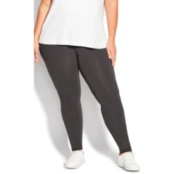 Women's Plus Size Pima High Rise Legging Black - Average | AVENUE LEISURE -Agnes Orinda Shop GUEST c685b146 7c4b 4c1e afcd 2b0b507ea882