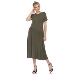 Women's Short Sleeve Asymmetrical Waist Maxi Dress - White Mark 14 Women's Short Sleeve Asymmetrical Waist Maxi Dress - White Mark -Agnes Orinda Shop GUEST c6a0f5bd 6e40 421d be13 8caa36431945