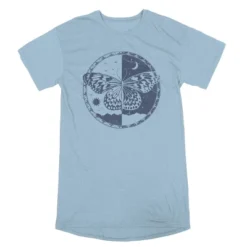 Bioworld Split Butterfly Day & Night Crew Neck Short Sleeve Light Blue Women's Night Shirt -Agnes Orinda Shop GUEST ca7a4ca8 cebe 4baa ba09 26a69aa7f947