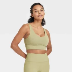 Women's Light Support Brushed Sculpt Bold Stitch Sports Bra - All In Motion™ -Agnes Orinda Shop GUEST cd41c197 5e57 468a 8683 cfdda681250b