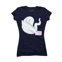 Junior's Design By Humans Boo Cute Ghost Halloween Cute Design By BoogieCreates T-Shirt -Agnes Orinda Shop GUEST cd42b3aa 114d 4a74 b051 d4f76b8c2ab8