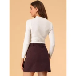 Allegra K Women's Corduroy Vintage Button Decor Ruffled Trim High Waist Mini Skirt 12 Allegra K Women's Corduroy Vintage Button Decor Ruffled Trim High Waist Mini Skirt -Agnes Orinda Shop GUEST cdae842c 1f91 438d 9e8f 77eff91e0057