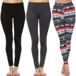 Women's Pack Of 3 Leggings - One Size Fits Most - White Mark -Agnes Orinda Shop GUEST ce3f5f25 97f5 40c0 946a 2284e08ef290