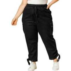 Agnes Orinda Women's Plus Size Drawstring Elastic Waist Cargo Pants With Pockets -Agnes Orinda Shop GUEST d012f12a 631b 4b60 b6fa bf06ab44abb6