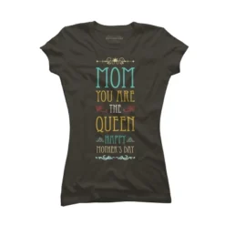 Junior's Design By Humans Mother's Day Mom Queen By Tmsarts T-Shirt -Agnes Orinda Shop GUEST d5984d7e 6c01 4eea b840 967e7be0bb8b