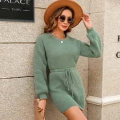 Women's Drawstring Sweater Dress - Cupshe -Agnes Orinda Shop GUEST d8522812 680f 45c2 acba 63b5efc2f85b