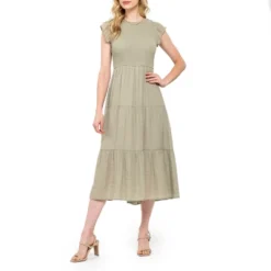 August Sky Women`s Smocked Tiered Dress -Agnes Orinda Shop GUEST d96e5e06 b700 4762 b8e3 5afe6ff03591