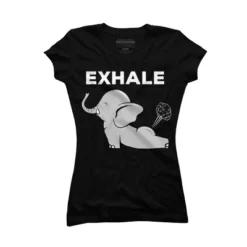 Junior's Design By Humans Exhale Elephant Beyond Yoga Meditation By JplusFunny T-Shirt -Agnes Orinda Shop GUEST da5fc084 96dd 4b81 848f 465d3bde9f09