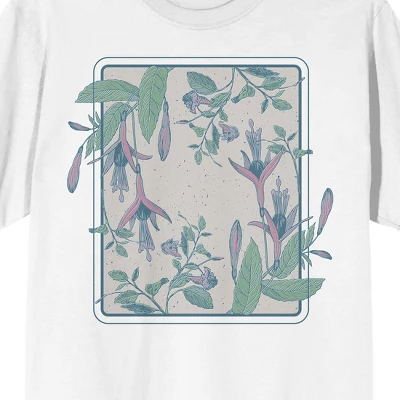 Bioworld Fuchsia Flower Crew Neck Short Sleeve White Adult T-shirt 1 Bioworld Fuchsia Flower Crew Neck Short Sleeve White Adult T-shirt