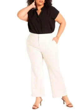 ELOQUII Women’s Plus Size The 365 Suit Crop Flare Leg Trouser -Agnes Orinda Shop GUEST ddbcc1cc 2f6f 45a8 a4d1 e0e77cc23e6e