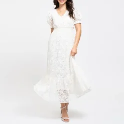 August Sky Women's Lace Overlay Midi Dress -Agnes Orinda Shop GUEST e7dac318 6f84 47c4 ad88 ef8a3e64e95e