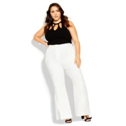 Women's Plus Size Luna Pant - Ivory | CITY CHIC -Agnes Orinda Shop GUEST e81cb4cc 816a 48ad a09c 3b70ced04b7d