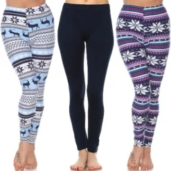 Women's Pack Of 3 Leggings - One Size Fits Most - White Mark -Agnes Orinda Shop GUEST e8750d04 084f 4c99 9b3f 9362e61efd72