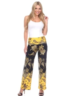 Women's Floral Paisley Printed Palazzo Pants - White Mark -Agnes Orinda Shop GUEST e994c21d 3216 470c a352 1b27fe6d8d14