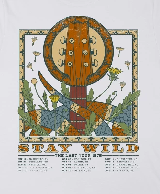 Bioworld Vintage Snake And Guitar Tour Short Sleeve Crew Neck Women's White T-shirt 1 Bioworld Vintage Snake And Guitar Tour Short Sleeve Crew Neck Women's White T-shirt