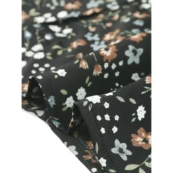 Allegra K Women's Peter Pan Collar Flowy Short Sleeve Ruffle Summer Floral Shirt Dress -Agnes Orinda Shop GUEST eb224dee 23cc 4b38 b171 361f43111fa5