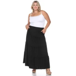 Plus Size Tiered Maxi Skirt -Agnes Orinda Shop GUEST ec7883c9 414a 4398 958b 98b66d171685