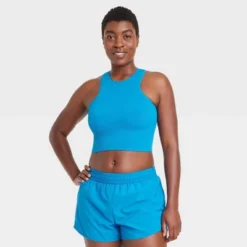 Women's Medium Support Seamless High-Neck Sports Bra - All In Motion™ -Agnes Orinda Shop GUEST efa12a66 995a 4554 bd21 8d6e7304a96a