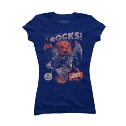 Junior's Design By Humans Rock Pumpkin By EduEly T-Shirt -Agnes Orinda Shop GUEST f10c9ca4 6a0e 453e 943b ee21e07a7412