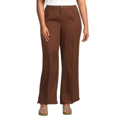 Lands' End Women's High Rise Elastic Back Wide Leg Linen Pleated Pants -Agnes Orinda Shop GUEST f2443b28 de9c 452f a734 7fcea159edab