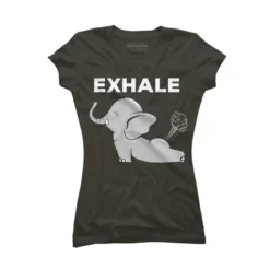 Junior's Design By Humans Exhale Elephant Beyond Yoga Meditation By JplusFunny T-Shirt -Agnes Orinda Shop GUEST f94a5a03 d9dc 4669 95aa 4cd39395eb34