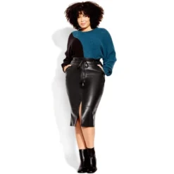 Women's Plus Size Celine Skirt - Black | CITY CHIC