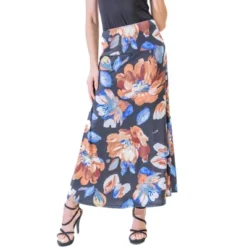 Womens Floral Elastic Waistband Maxi Skirt -Agnes Orinda Shop GUEST fa366ca7 edf6 4ab7 b8ca cb7c8f779f37