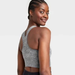 Women's Medium Support Seamless High-Neck Sports Bra - All In Motion™ -Agnes Orinda Shop GUEST fa72d585 5679 4aa7 860b 6bf0e4899a28