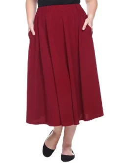 Women's Plus Size Tasmin Flare Midi Skirts - White Mark -Agnes Orinda Shop GUEST faf4ff30 7d73 4b4f 8700 e4b9b6a8771d