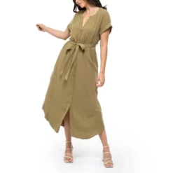 August Sky Women's Front Button Down Midi Dress -Agnes Orinda Shop GUEST fe90985b 5790 4a2c 8640 4b473bf2da6b