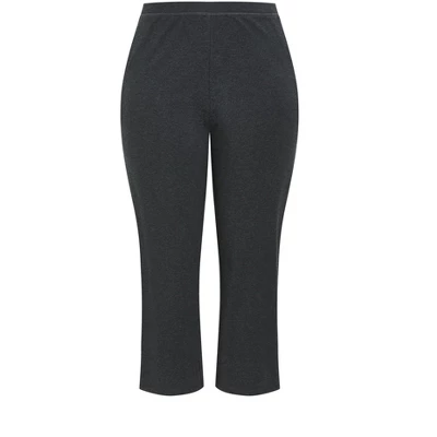 Women's Plus Size Supima® Active Pant Charcoal - Petite | AVENUE 2 Women's Plus Size Supima® Active Pant Charcoal - Petite | AVENUE - Image 2